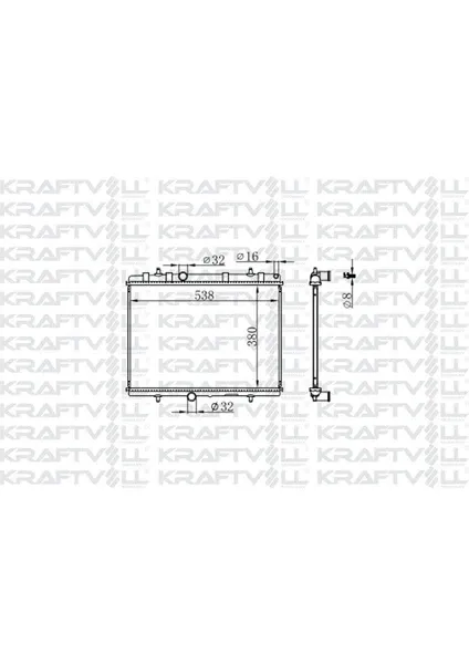 MOTOR SU RADYATORU P307 YM P3008 RCZ PARTNER TEPE BERLINGO III P308 P500 (380*538*16) BRAZING (MT)