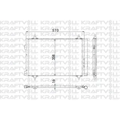 KLIMA RADYATORU(KONDANSER) C4-P307 TU5JP4(1,6 16V)-ET3J4(1,4 16V) (01-06)  BERLINGO III-PARTNER TEPE