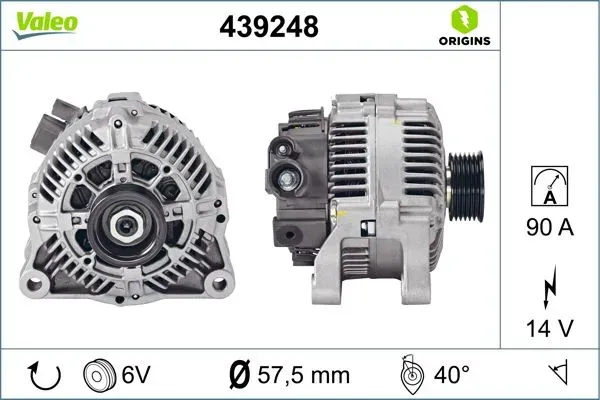 ALTERNATOR A13VI204 PEUGEOT PARTNER EXPERT P806 P406 CITROEN BERLINGO XSARA XANTIA C5 20. 16V 2.0HDI
