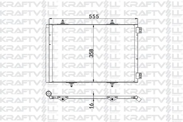 KLIMA RADYATORU (KONDANSER) P207 P1007 C2 C3 C3 II 1.6 HDI 05>10 OLCU: (538×368×16)