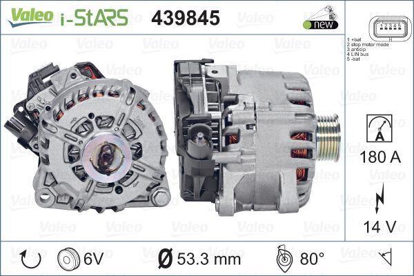ALTERNATOR CITROEN C3 II 1.6 HDI 09-16 PEUGEOT 208 1.6 HDI 12-