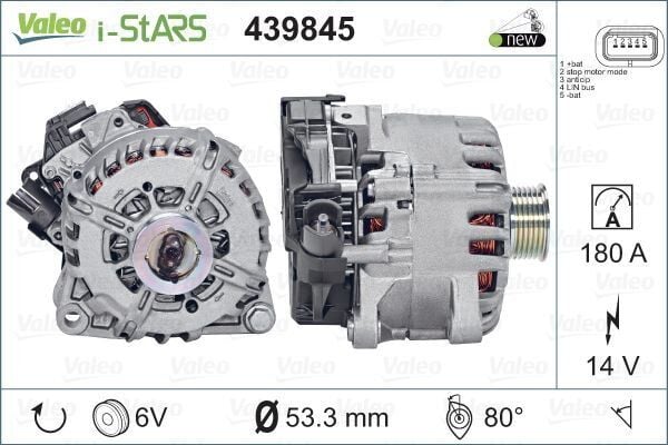 ALTERNATOR CITROEN C3 II 1.6 HDI 09-16 PEUGEOT 208 1.6 HDI 12-