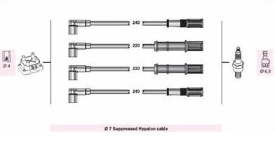 BUJI KABLOSU AFT021 FIAT PUNTO 1.2 MPI 1.4 8V 05> DOBLO CARGO MPI IDEA 1.4 8V 05> FIORINO 1.4 8V 09> LINEA 1.4 CABRIO 8V 07> ALBEA 1.4 8V