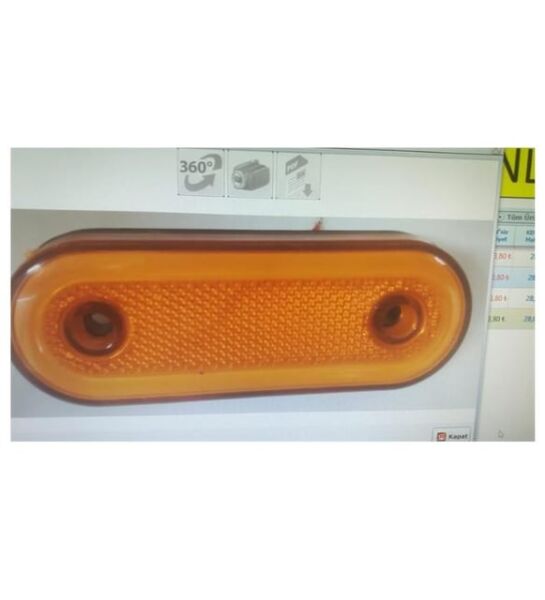 DUZ YAN POZISYON LAMBA NEON 20 LED SARI