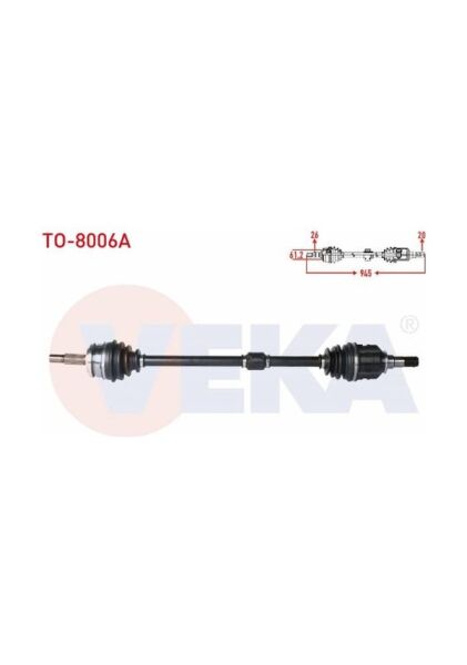 AKS KOMPLE SOL TOYOTA COROLLA 07-12