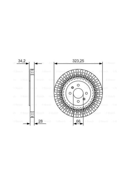 FREN DISKI ON PEUGEOT 208 1.6 2014- CITROEN C3 DS3 1.6 2010-  323mm 4249L6
