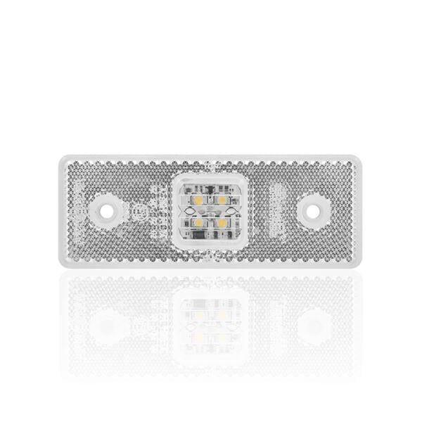 SIDE MARKER 4 LED BEYAZ 10V-30V BRAKETSIZ IP67 110mm 42mm  0219L  TAS.003S