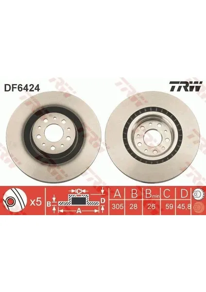 FREN DISKI, ON      DBY DF6424