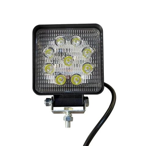 CALISMA LAMBASI KARE 9 LED 12V 30V IP67 6000K 62mm