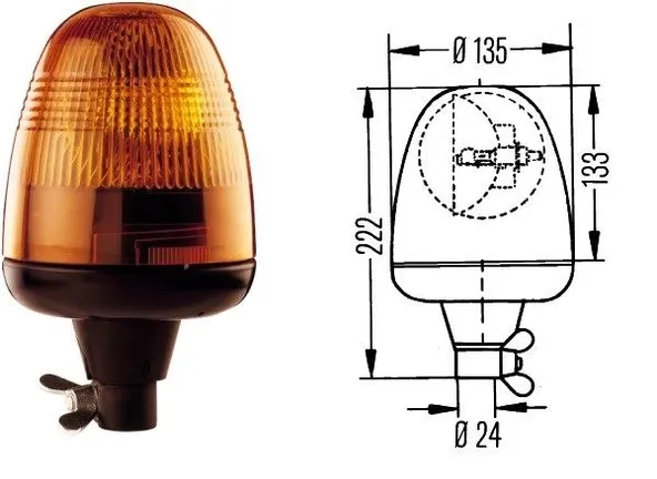 GALAKSİ LAMBA 12V SARI KELEBEK DONER LAMBA