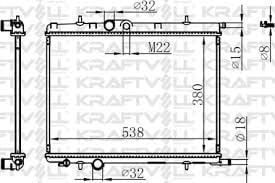MOTOR RADYATORU (380×538×16) P206 1,6i/1,4HDI 98-> MANUEL> BRAZING