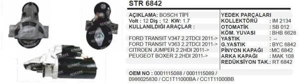 MARS MOTORU FORD V347/V363/JUMPER/BOXER