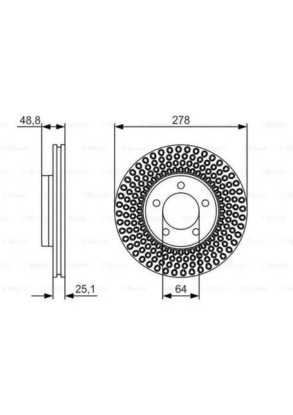 FREN DİSKİÖN V40 12> 15 JANT HAVALI 278mm