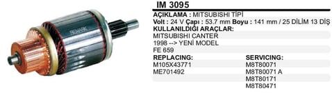 MARS KOLLEKTOR MITSUBISHI CANTER Y.M 24V 659