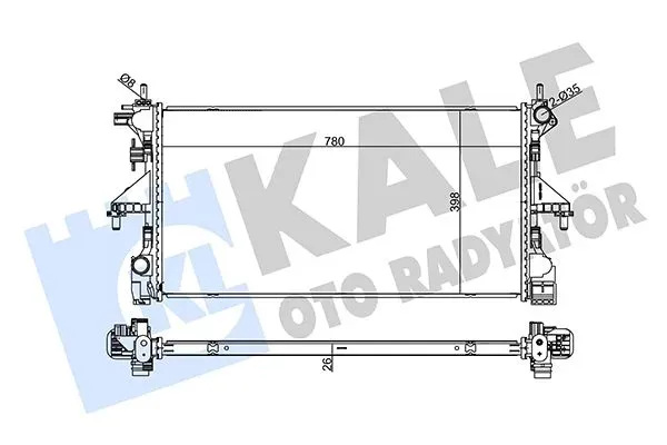 SU RADYATORU PEUGEOT BOXER-CITROEN JUMPER 2.2/3.0HDI 06->FIAT DUCATO 2.3D MTJ 11->MT [BRAZING] [780X398X26]
