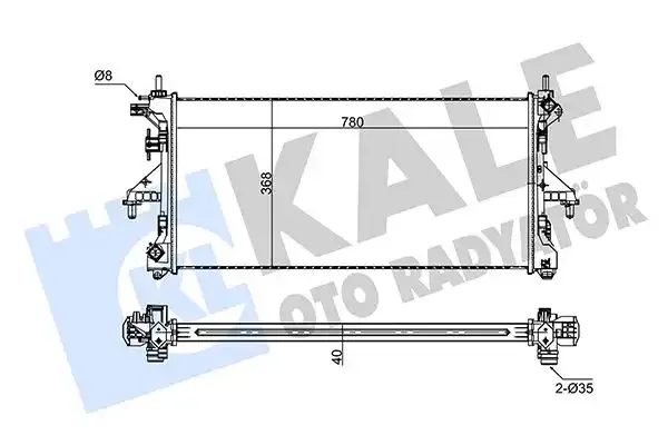 SU RADYATORU PEUGEOT BOXER - CITROEN JUMPER 3.0HDI 06=> - FIAT DUCATO 2.3/3.0DMTJ 06=> MT BRAZING 780X368X40 KALE 347440