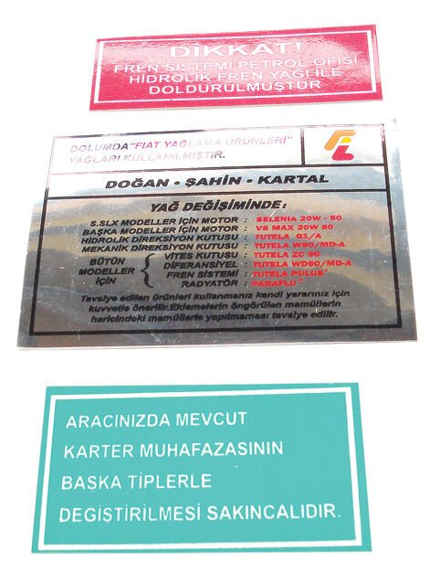 DKŞ MOTOR ETİKETİ TK