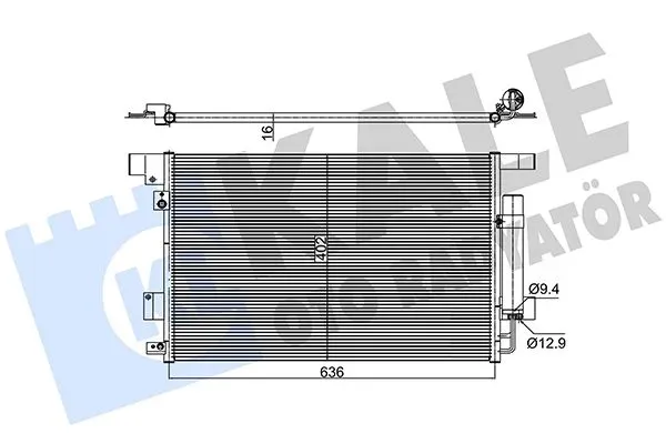KLIMA RADYATORU MITSUBISHI ASX-LANCER-OUTLANDER II PEUGEOT 4007-4008 / C4 AIRCROSS 637X429X16 AL/AL KURUTUCU ILE ####