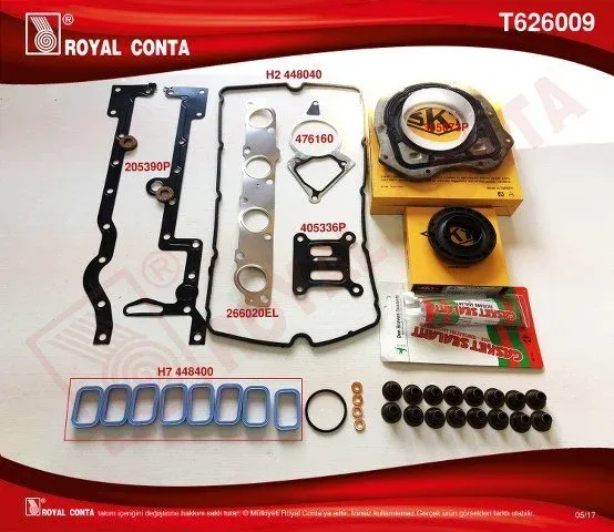 MOTOR TAKIM CONTA YARIM TAKIM PEUGEOT BOXER CITROEN JUMPER 2.2 HDI 100-120 HP EURO4 REINZ KECELI VE SUBAP LASTIKLI