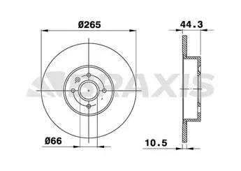 ARKA FREN DISK AYNASI LGN 1.8 2.0 2.2 D (93 / 03.01) SAFRANE 2.0 2.2 (4.92 / 7.96) / (265x10.5x4DL)