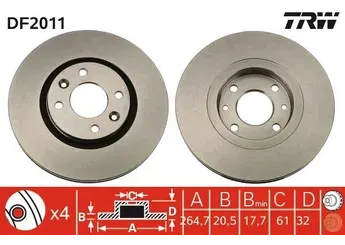 FREN DISKI ON R21 CONCORDE HAVALI 265mm