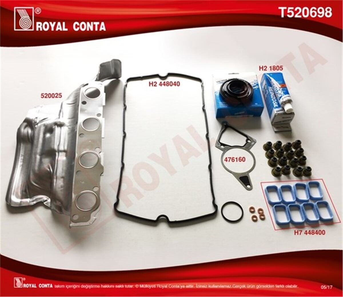 UST TAKIM CONTA REINZ KECELI S.LASTIKLI PEUGEOT BOXER JUMPER 2.2HDI FORD TRANSIT V347 2.2TDCI 06=> SKC.SIZ