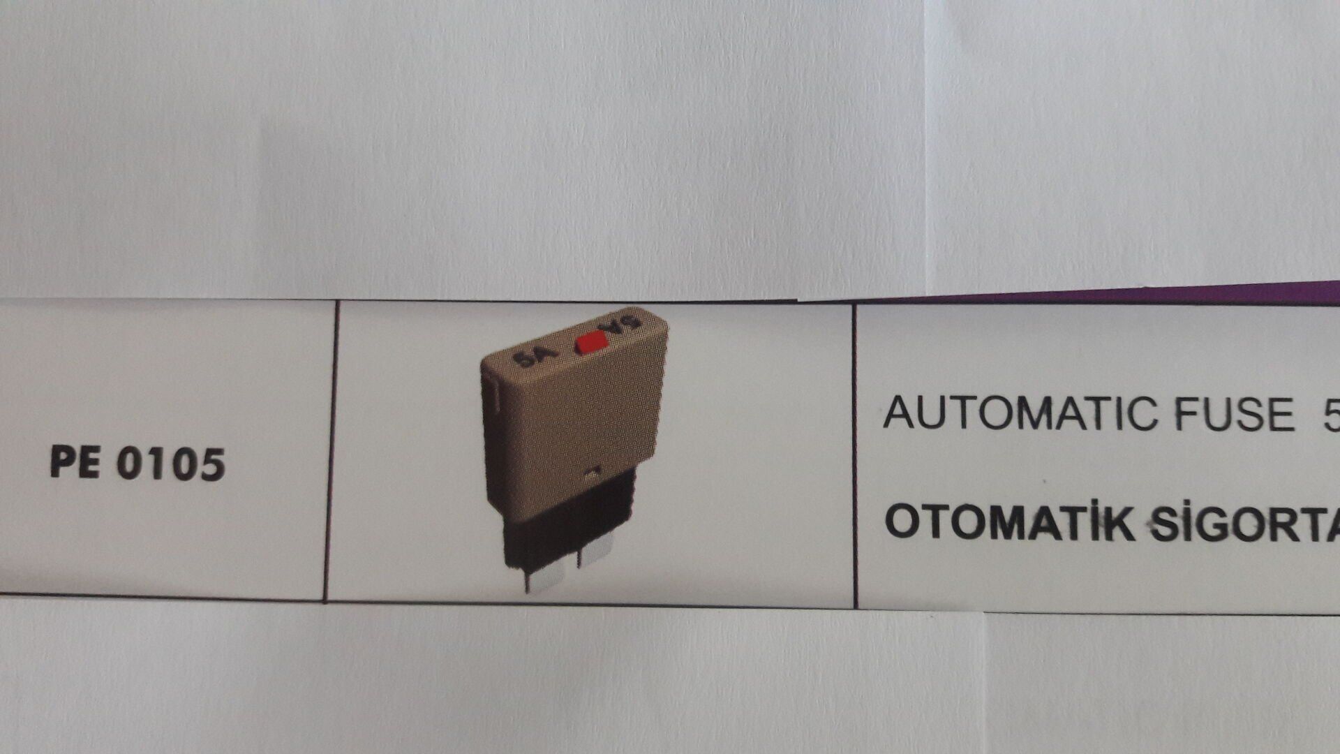 OTOMATIK SİGORTA5 AMPER