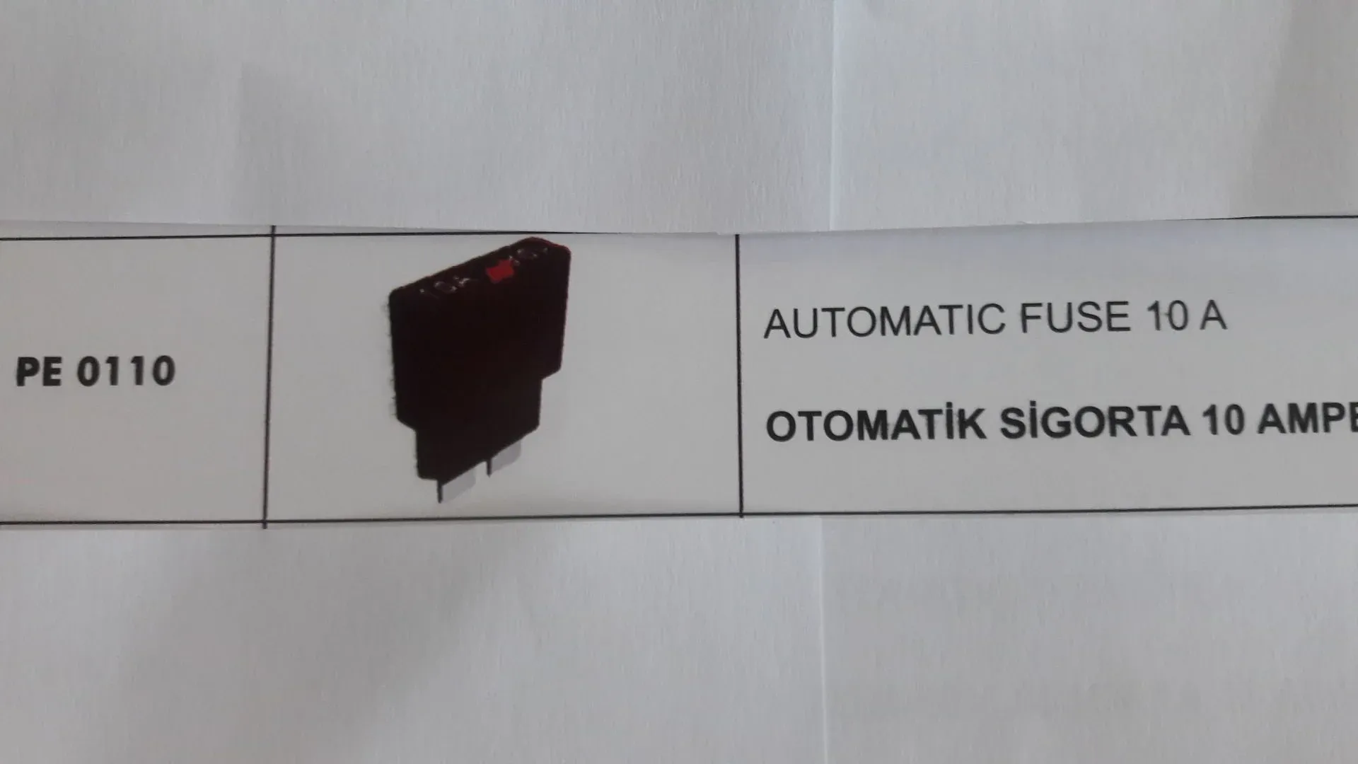 OTOMATIK SİGORTA10 AMPER