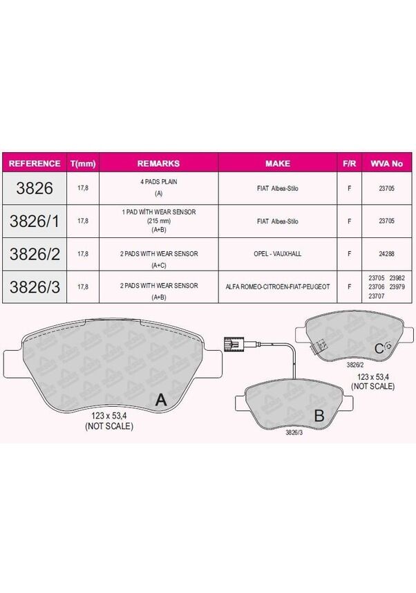 ON FREN BALATASI FIAT ALBEA 1.3 JTD PALIO 1.3 JTD DOBLO 1.3 JTD LINEA 1.3 JTD1.4 STILO 04 GRANDE PUNTO 1.2 1.4 16V 1.3D IDEA OPEL CORSA D CIFT FISLI