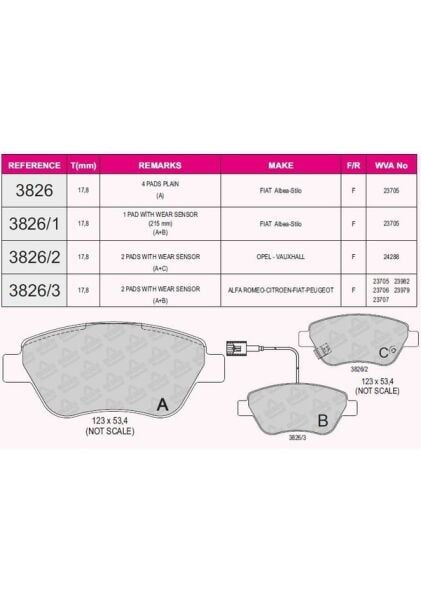 ON FREN BALATASI FIAT ALBEA 1.3 JTD PALIO 1.3 JTD DOBLO 1.3 JTD LINEA 1.3 JTD1.4 STILO 04 GRANDE PUNTO 1.2 1.4 16V 1.3D IDEA OPEL CORSA D CIFT FISLI