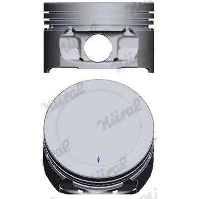 MOTOR PISTON+SEGMAN [ RIKEN ] 78.50 MM [+ 0.50] PEUGEOT P106 P206 P306 P307 1.6 8V 93- TU5JP ####